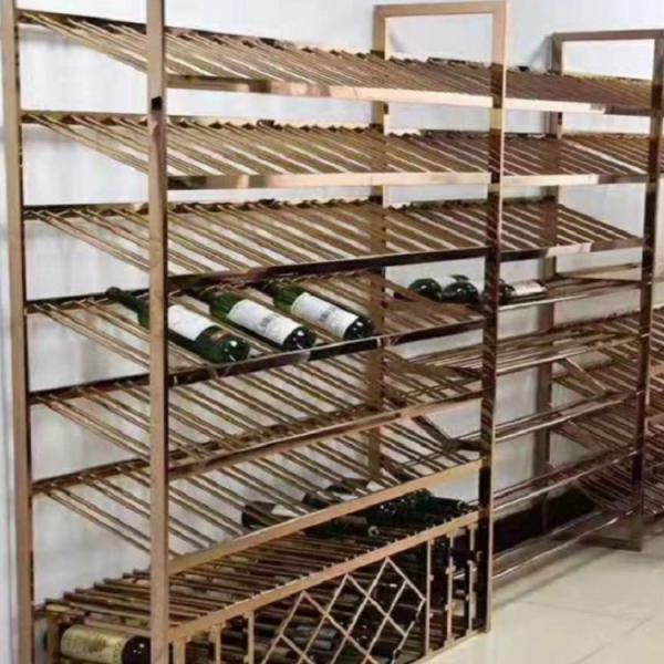 Quality Classic Antique Wine Display Shelves SS304 Wine Storage Display Cabinet for sale