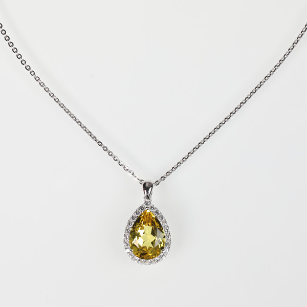 Quality OEM Service Yellow Sapphire Pendant Necklace for sale
