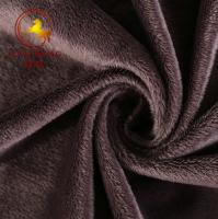 China grey 3mm super soft velboa plush fabric/short pile plush fabric for blanket factory