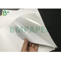 China Plain White Self Adhesive Thermal Sticker Paper rolls For Barcode label factory