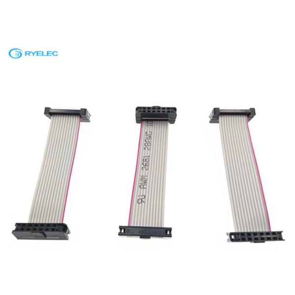 Quality Strain Relief Grey IDC Flat Ribbon Cable , 6-60 Pin 2mm Ribbon Cable Assembly for sale