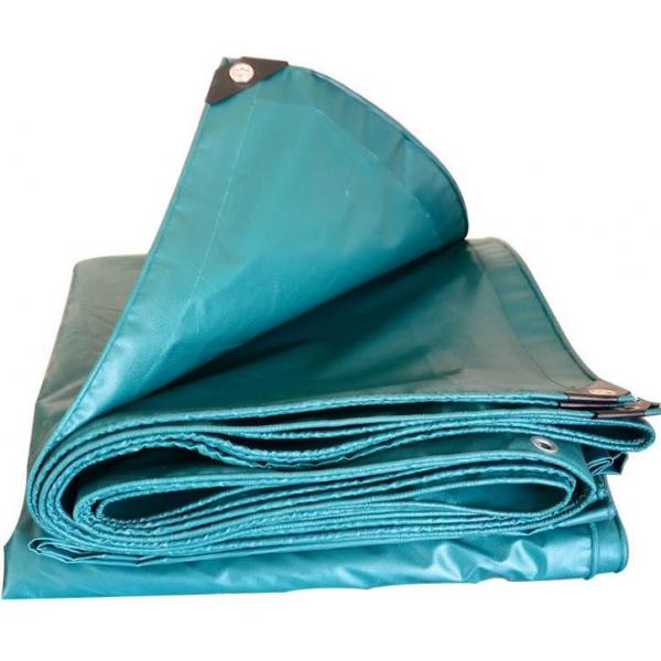 Quality Green 350gsm PVC Tarpaulin Fabric For Truck / Cargo Cover , Anti - Oxidation for sale