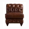 China Antique Defaico L66cm Small Genuine Leather L Shaped Couch With Chaise factory