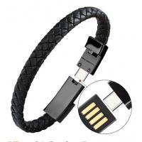 China Sync Data Braided Bracelet Usb Cable , Bracelet Charger Cable For Iphone factory