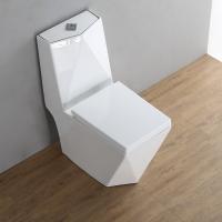 China Ceramic Square Peeping WC One Piece Toilet P Trap ODM moulding factory