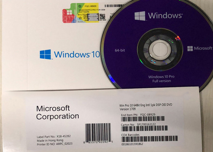 China Online Activation Windows 10 Professional Product Key 64bit DVD Pack Computer Laptop factory
