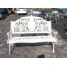 China Rattan White Cast Iron Table And Chairs / Antique Metal Outdoor Armchair factory