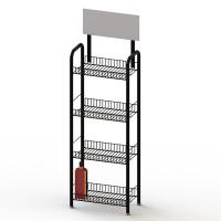China 4 Layers Metal Wire Liquor Bottle Display Rack for sale