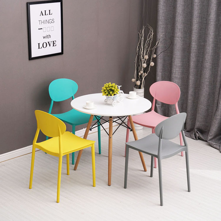China Modern simple and casual plastic dining chair sun chair creative cafe milk tea shop negotiate chair factory