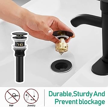 Quality Black RV Widespread Lavatory Faucet Vessel Sink Mixer Tap With Deck Plate for sale