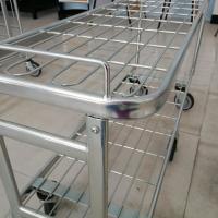 china Strong Frame Goods Logistics Trolley Chrome Plated Material Silver Color
