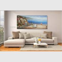 Buy cheap Handmade Framed Mediterranean Landscape Paintings On Canvas Italy Cafe Senery from wholesalers