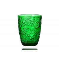 China Lead Free Solid Colored Green Tumbler Whisky Glasses , Fadeless Custom Drinking Glasses for sale