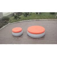 China Waterproof Outdoor Rattan Sofa , Round Wicker Chair And Ottoman Set factory