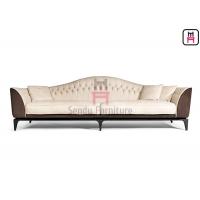 China Magnificent Ruthenium Plated Restaurant Sofa Set Leather Couch For Hotel Lobby factory
