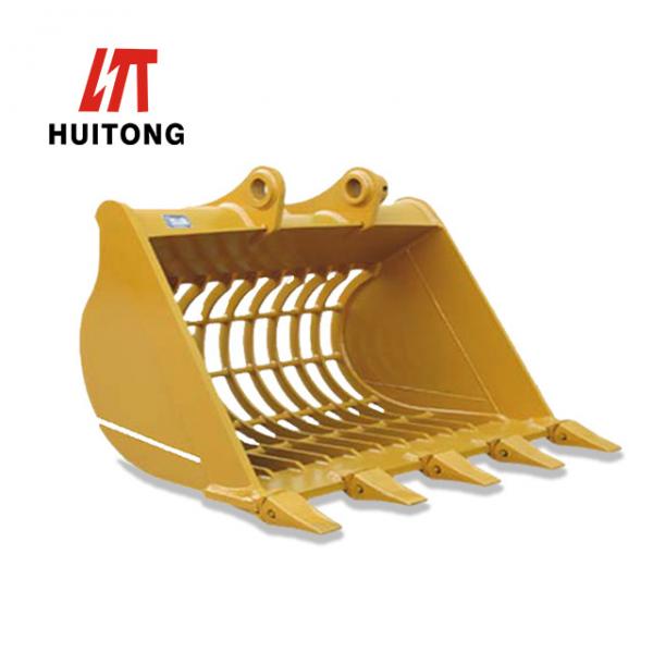 Quality Wear Resistant Excavator Skeleton Bucket Yellow Color High Working Efficiency for sale
