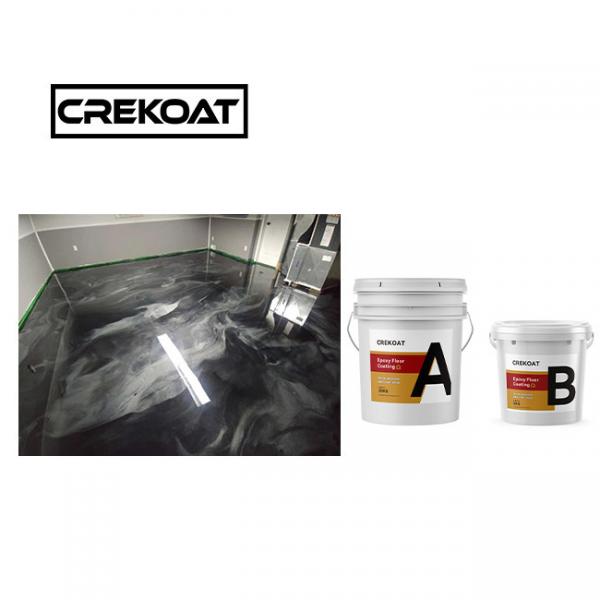 Quality Poured High Solids Red Metallic Epoxy Floor Coating Smoothed Hardness for sale