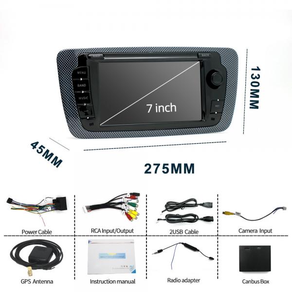 Quality 7 Inch Android 12 Car Radio Multimedia Player For Seat Ibiza 6j 2009-2013 for sale