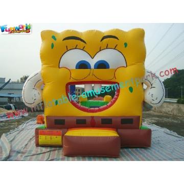 Quality Spongebob Commercial Bouncy Castles , Inflatable Bouncer Slide CE / EN14960 for sale