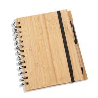 Quality Recyclable A5 Bamboo Cover Notebook , 80 Sheet Notebook For Office Classroom for sale