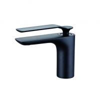 Quality Cold And Hot Water OEM Basin Mixer Faucet Single Lever Bathroom Matt Black for sale
