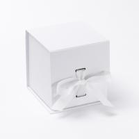 China Square Small Card Board Jewelry Packaging Boxes Paper Bow Ribbon factory