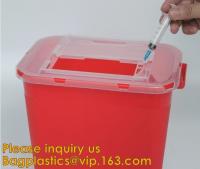 China Medical disposable sharp container,Best Selling 30 Liter Disposable Un3291 Square Sharps Container Medical Disposal Shar factory