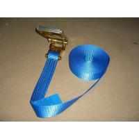 China Blue Label Self Tightening Ratchet Straps , Ratchet Straps With Safety Hooks factory
