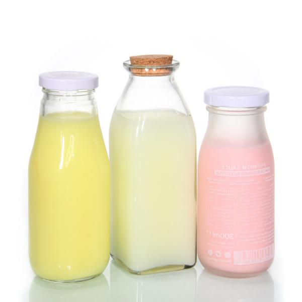 Quality Reusable Bulk Kombucha Bottles 500ml 300ml Milk Bottles Transparent for sale