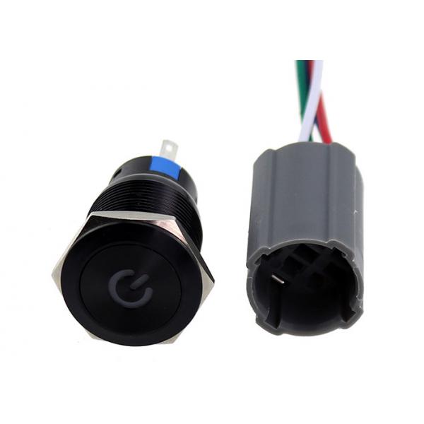 Quality Led Anti Vandal Push Button Switch With Pigtail Connetcor , Aluminum Material for sale