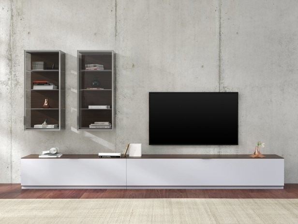 China Modern Living Room TV Stand Hotel And Home Furniture , Wooden TV Cabinet factory