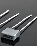 Quality 250V Flameproof Metallized Polyester Capacitors , Anti Insulation Poly Film Capacitor for sale