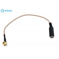 China Female Aux 3.5mm AUX Audio Stereo Jack To Right Angle SMB Female Connector Cable factory