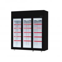 China 50 / 60hz Glass Door Freezer With Five Layers Shelves For Frozen Sea Food for sale
