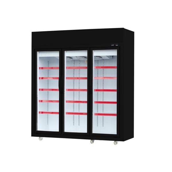 Quality Fan Cooling Convenience Store Vertical Glass Door Freezer for sale