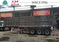 China Heavy Duty Semi Dump Trailers , Tri Axle Tipping Trailer With Hvya Lifting factory