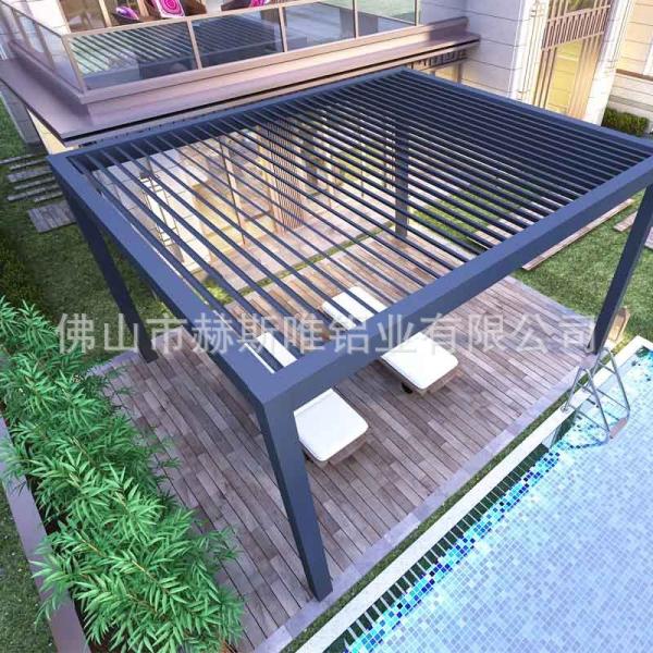 Quality 12x20 Aluminum Retractable Pergola Adjustable Louvered Garden Leisure Pavilion for sale