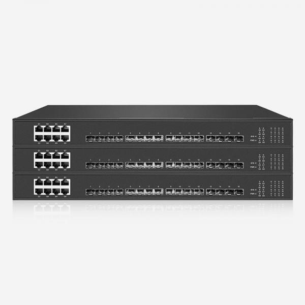 Quality Plug And Play Unmanaged Ethernet Switch With 16 Auto-Sensing RJ45 And 8 SFP Ports for sale