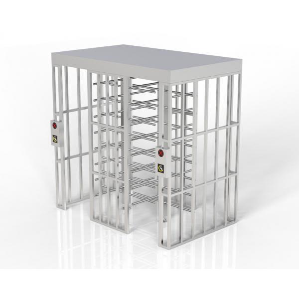 Quality Coin Operated Full High Turnstile , Bar Secure Pedestrian Turnstile Gate for sale