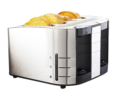 Quality 6 Time Setting Electric 4 Slice Toaster Anti Slip Feet Design for sale