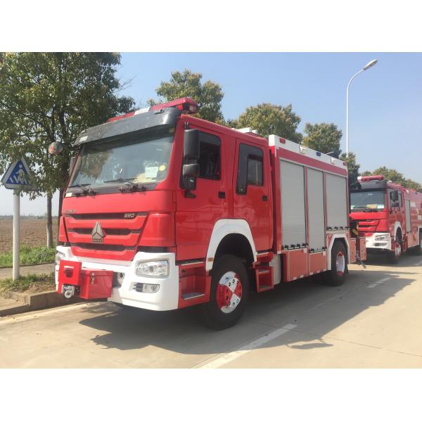 Quality 350hp Emergency Rescue Fire Truck Red Colour Diesel Fuel Type for sale