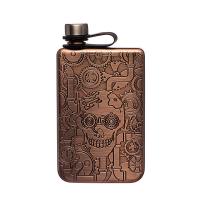 China Hip Flask For Liquor Brushed Copper 7 Oz Stainless Steel Leakproof with Funnel Great Gift Idea Flask factory