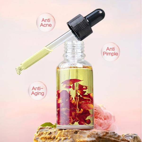 Quality Rose Petal Face Massage Serum 30ml Facial Skin Care Products for sale