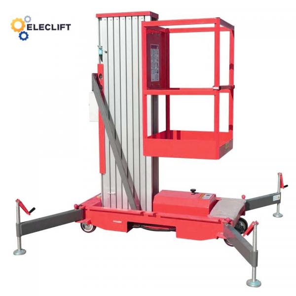 Quality 8m/Min Aluminum Lift Platform Self Propelled Single Man Lift 1.2mx0.8m for sale