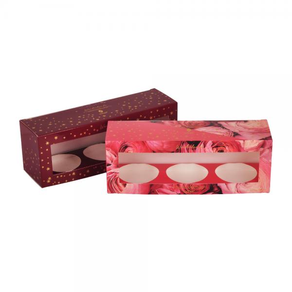 Quality Coated Paper Custom Candle Boxes With Inserts Red Color ISO9001 Certified for sale