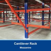China Cantilever Rack For Long Products Cantilevered Mezzanine Rack  Warehouse Storage Racking factory