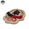 China Royal Exquisite 3D Puff Embroidery Digitizing Velvet Patch With Rubber Lable factory