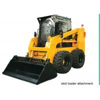 China Enclosed Operator Cab Skid Steer for Rent , 4 in 1 bucket Skid Steer Track Loaders for sale