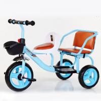 China Outdoor Child Bike 2023 Double Tricycle with Fast Loading Handlebars and Large Basket factory
