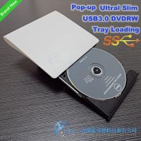 China 100% new SATA Tray load 9.5mm USB3.0 DVD Burner External DVDRW Drive (White/ Black) factory